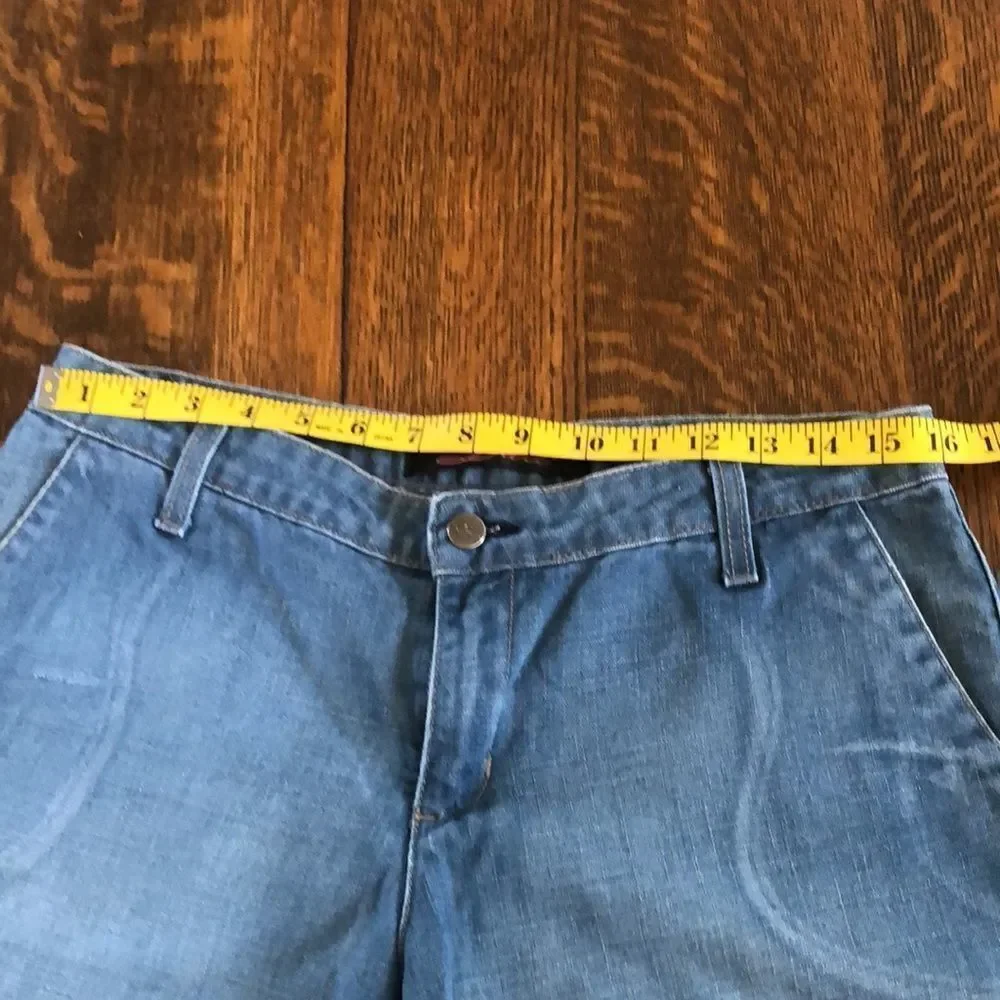 Vintage Lux Light Wash Wide Leg Cropped Jeans Sz 11/12 Y2K